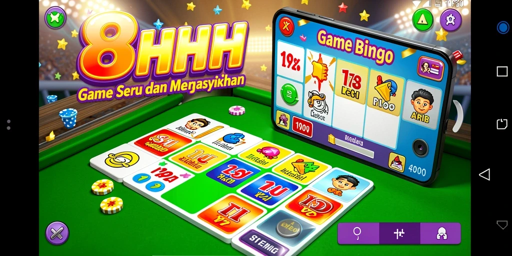 Gameplay seru Bingo di 8HHH dengan interaksi sosial.
