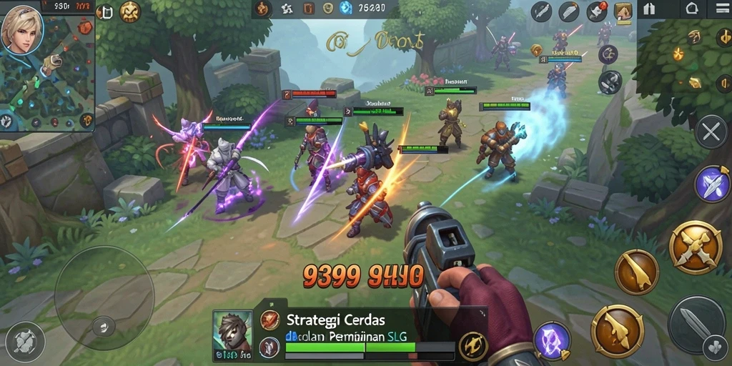 Tampilan gameplay SLG yang mendebarkan di 9399.