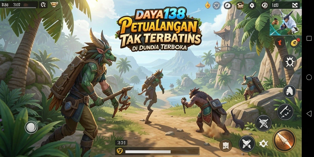 Tampilan gameplay <strong>DAYA138</strong> dalam dunia Open World yang luas.