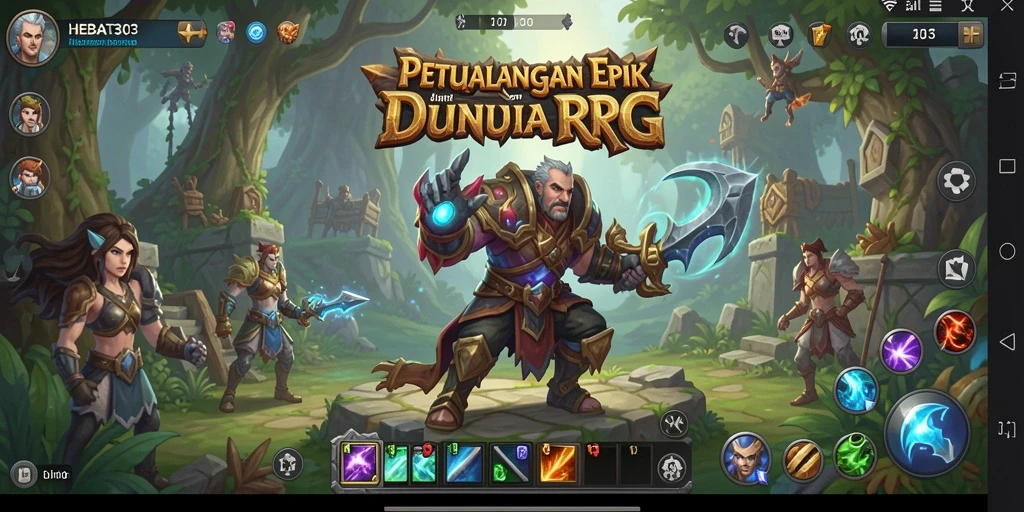 Tangkapan layar gameplay HEBAT303 menampilkan aksi pertarungan seru.