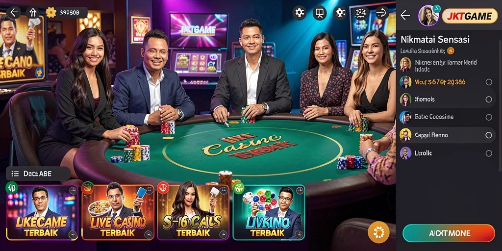 Screenshot permainan Live Casino yang mendebarkan di JKTGAME.