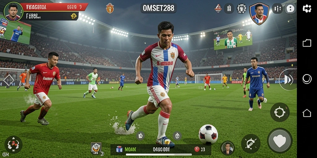 Tampilan gameplay <strong>OMSET288</strong> yang mengesankan dalam pertandingan sepak bola.
