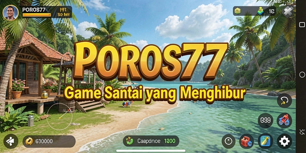 Screenshot gameplay POROS77 menampilkan aksi santai yang menghibur.