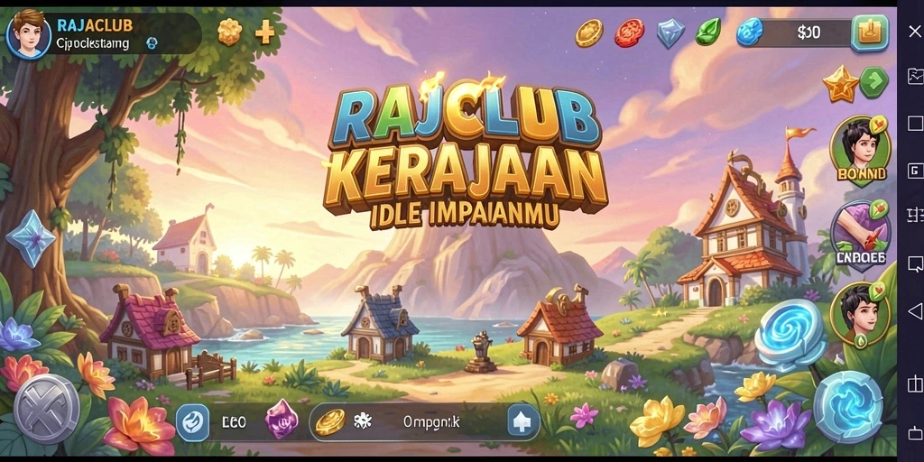 Tampilan gameplay RAJACLUB yang menarik dengan mekanisme Idle.