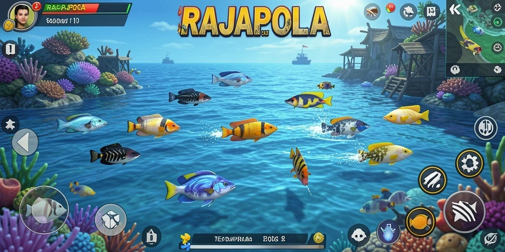 Tampilan utama gameplay RAJAPOLA yang seru dan penuh tantangan.