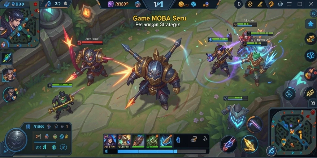 Tampilan gameplay seru di RI889 dengan karakter yang beragam.