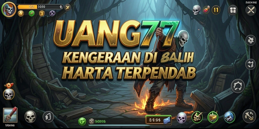 Tampilan gameplay UANG77 yang menampilkan suasana menegangkan dan kegelapan.
